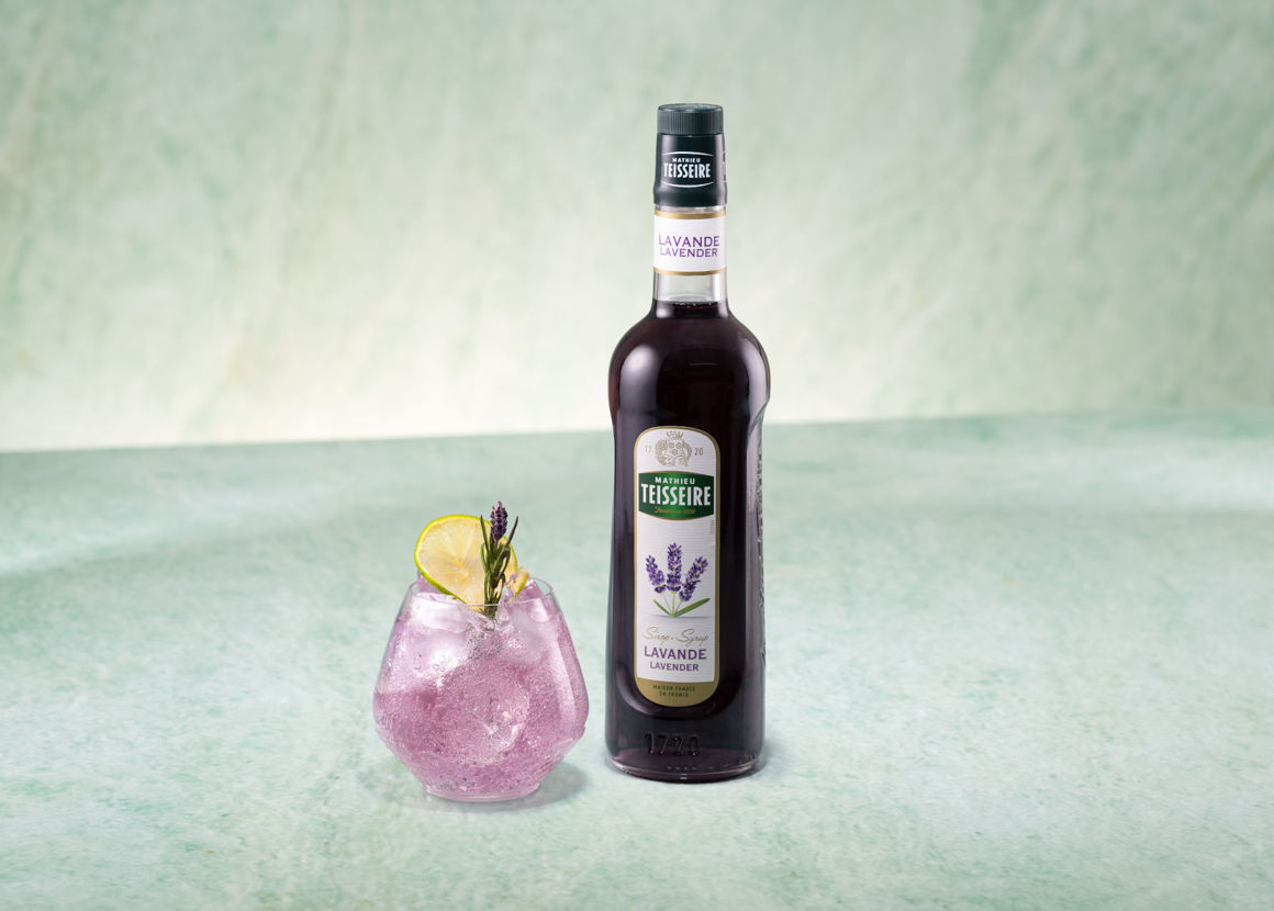 Lavender Sonic cocktail with Mathieu Teisseire Lavender syrup