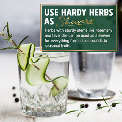 Use hardy herbs as skewers
