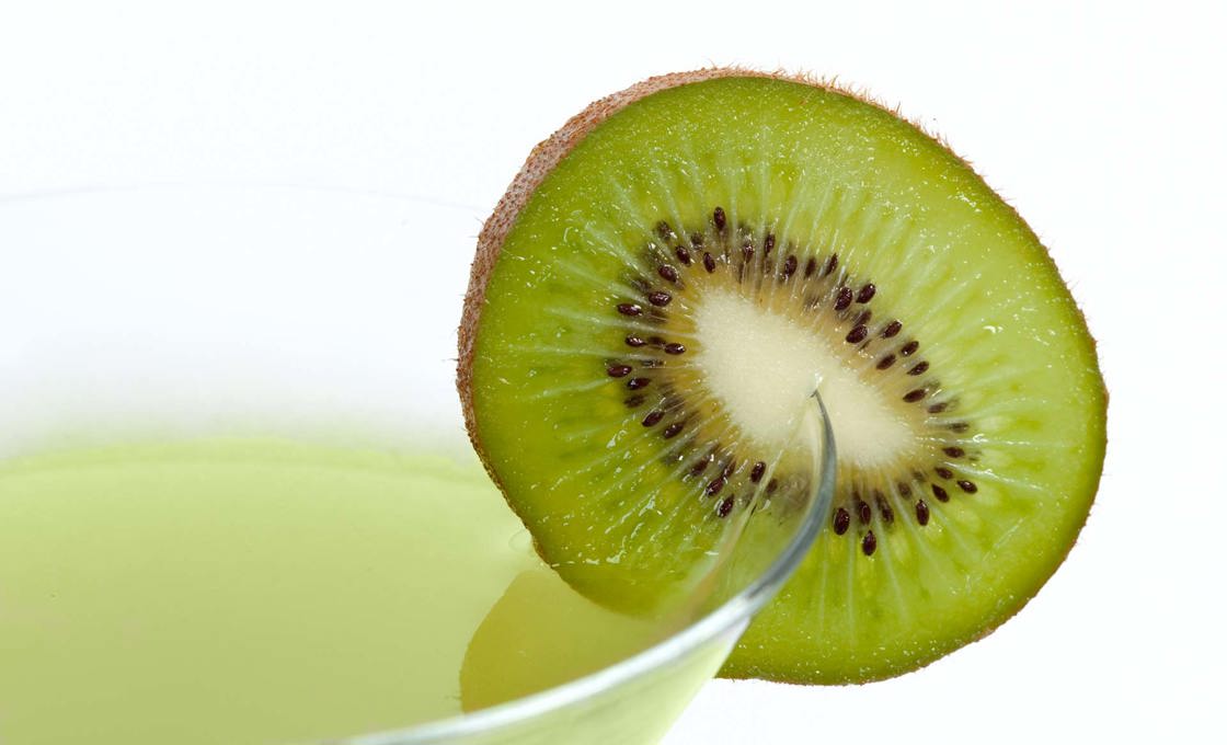 A close up of a Kiwi Martini